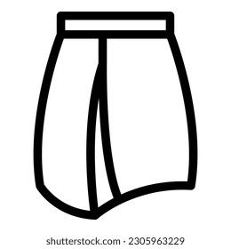 Denim skirt icon outline vector. Fabric fashion. Modern design