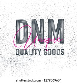 Denim Slogan Graphic Print