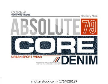 Denim stylish typography slogan for t-shirt. Leader The New Generation. Abstract design with the grunge and denim style. Vector print, typography, poster. Global swatches.