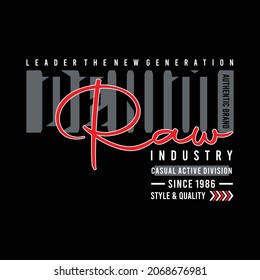 Denim stylish typography slogan for t-shirt. Leader The New Generation. Abstract design with the grunge style. Vector print, typography, poster