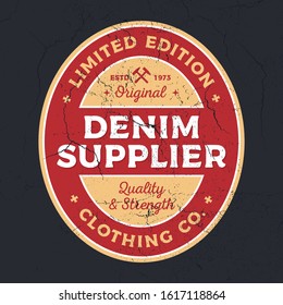 Denim Supplier Label - Tee Design For Printing