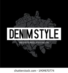 DENIM, T SHIRT GRAPHICS, SCREEN, APPAREL, BLACK CLOTH, GRUNGE TEXTURE.