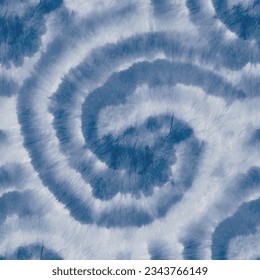 Denim Tie Dye Boho. Vector Tie Dye Texture. Navy Repeat. Blue Swirl Pattern. Seamless Shibori Indigo. Indigo Pastel Batik. Shibori Blue Tie Dye. Vector Dyed Background. Indigo Swirl Spiral.