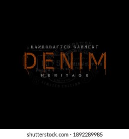 DENIM typography graphic design, for t-shirt prints, vector illustration


