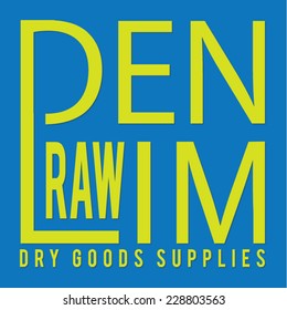 Denim typography, t-shirt graphics, vectors