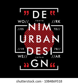 denim urban graphic typography t shirt design, vector vintage illustration artistic art