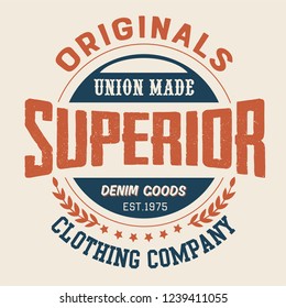 denim varsity t-shirt print