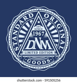 Denim vintage typography, tee shirt graphics, vectors