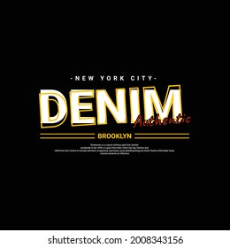 Denim writing design, suitable for screen printing t-shirts, clothes, jackets and others