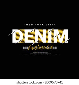 Denim Writing Design, geeignet für den Siebdruck T-Shirts, Kleidung, Bekleidung, Jacken und andere