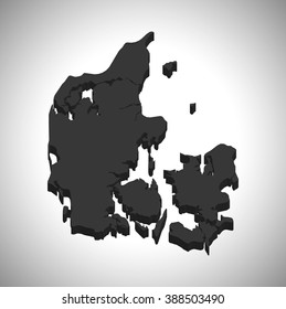 Denmark - 3D map