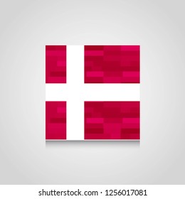 Denmark Abstract Flag Background
