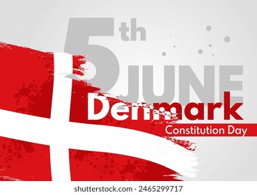 Denmark Constitution Day June 5. Danish waving flag	