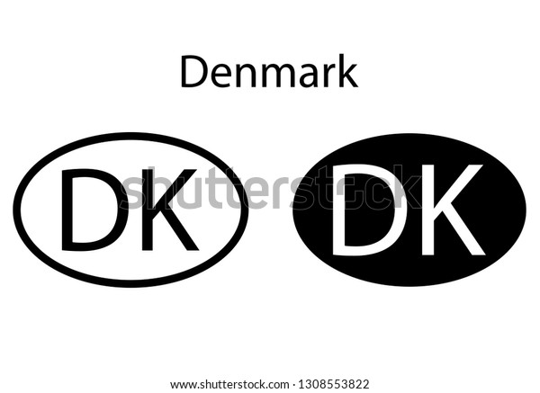 Denmark Country Code Icon Iso Code Stock Vector Royalty Free 1308553822