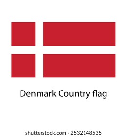 Denmark Country flag hand drawing illustration vector based drawing