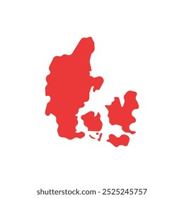 denmark country map border vector icon illustration design