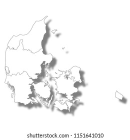 Denmark country map icon