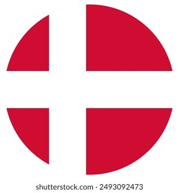 Dinamarca Danés Inglés Inglaterra Saint George's Cross Set Circular Circle Flag Icon Logo Vector EPS PNG Transparente Sin Fondo Clip Arte 