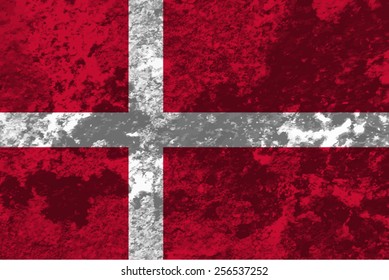 Denmark, Danish Flag on concrete textured background