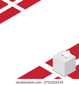 Denmark Election Box Square Template Vector