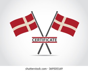 Denmark Emblem Certificate