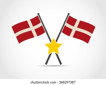 Denmark Emblem Famous Star