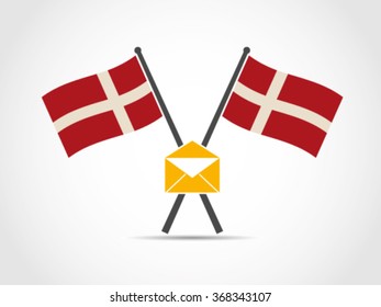 Denmark Emblem Mail