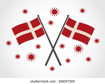 Denmark Emblem Summer Holiday
