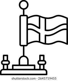 Design de ícone de estilo preenchido da Dinamarca
