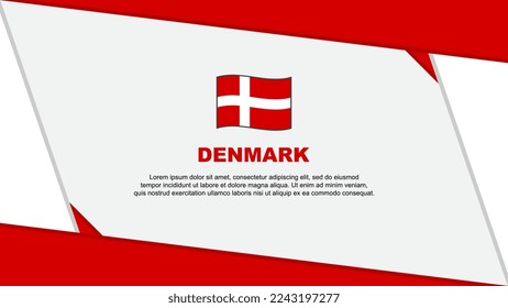 Denmark Flag Abstract Background Design Template. Denmark Independence Day Banner Cartoon Vector Illustration. Denmark Independence Day