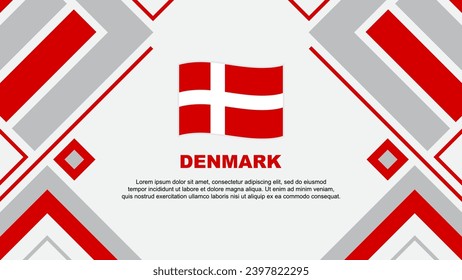 Denmark Flag Abstract Background Design Template. Denmark Independence Day Banner Wallpaper Vector Illustration. Denmark Flag