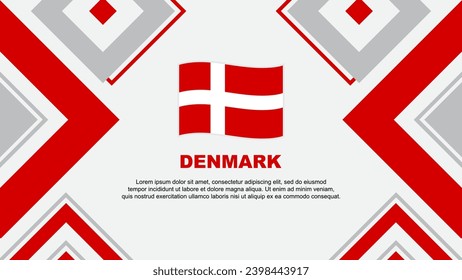 Denmark Flag Abstract Background Design Template. Denmark Independence Day Banner Wallpaper Vector Illustration. Denmark Independence Day
