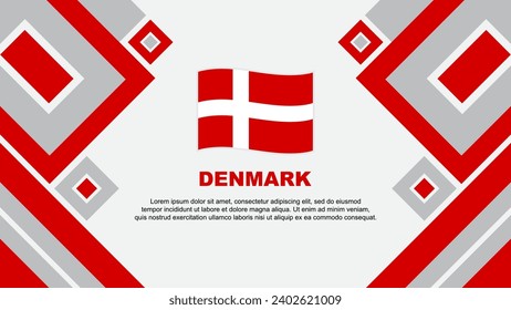 Denmark Flag Abstract Background Design Template. Denmark Independence Day Banner Wallpaper Vector Illustration. Denmark Cartoon