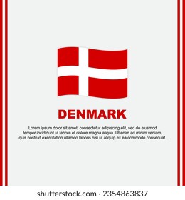 Denmark Flag Background Design Template. Denmark Independence Day Banner Social Media Post. Denmark Cartoon