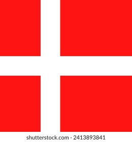 Denmark flag, bandeira da Dinamarca, vector