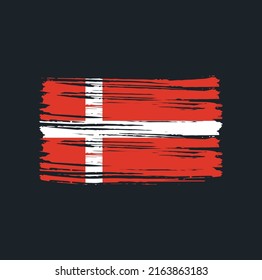 Pincel de bandera de Dinamarca. Bandera nacional