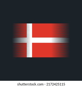 Denmark Flag Brush. National Flag