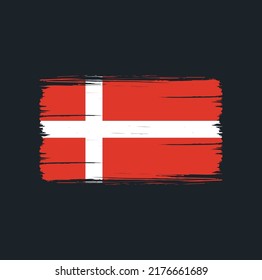 Denmark Flag Brush. National Flag