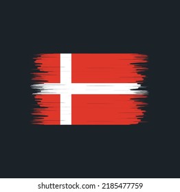 Denmark Flag Brush. National Flag