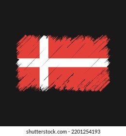 Denmark Flag Brush Strokes. National Flag
