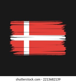 Dänemark Flagge Pinselstriche gestrichen