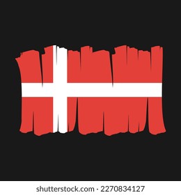 Denmark Flag Brush Vector Illustration