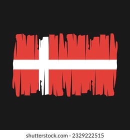 Denmark Flag Brush Vector Illustration