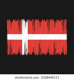Dänemark Flaggenmarken-Vektorgrafik