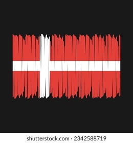 Denmark Flag Brush Vector Illustration