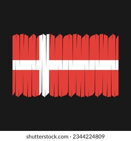 Denmark Flag Brush Vector Illustration