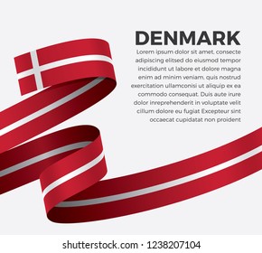 Denmark flag for decorative.Vector background