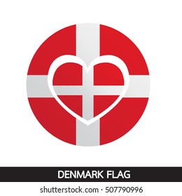 Denmark flag design illustration