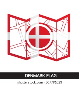 Denmark flag design illustration
