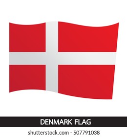 Denmark flag design illustration